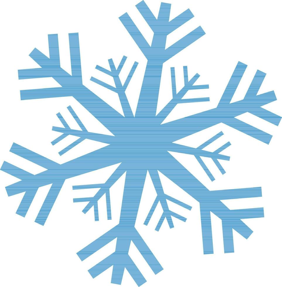 Flat style snowflake icon in blue color. vector