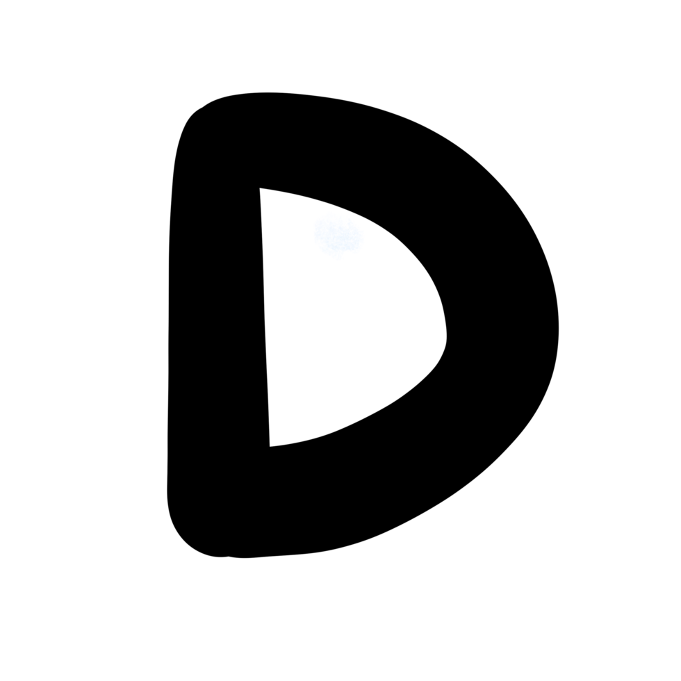 D alphabet text png