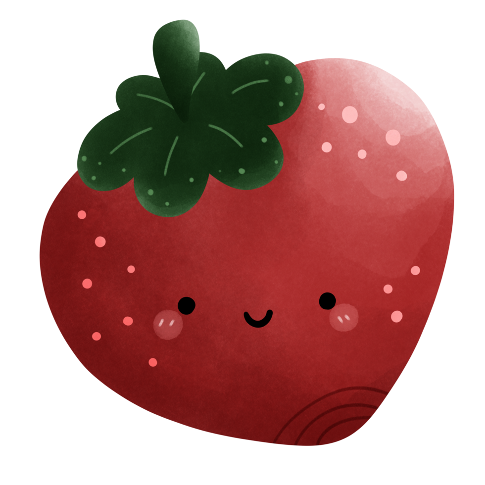 Cute and happy strawberry png
