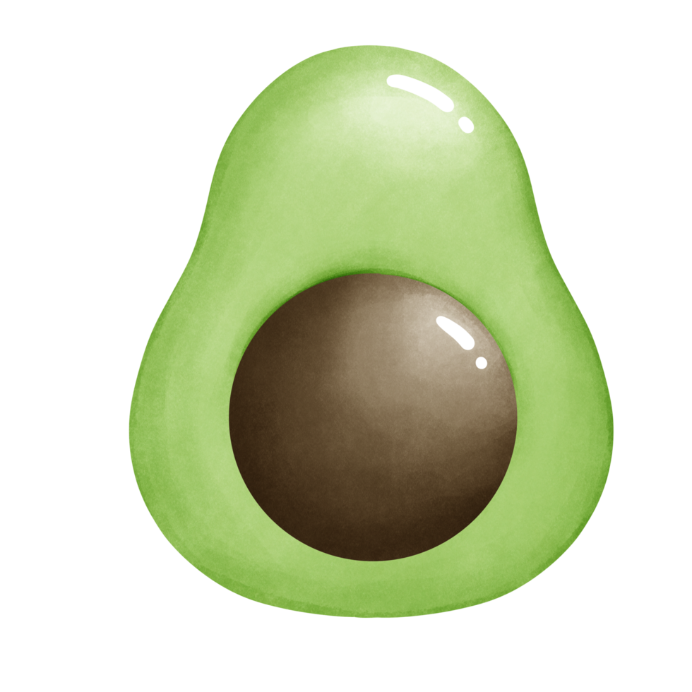 Cute and happy avocado png