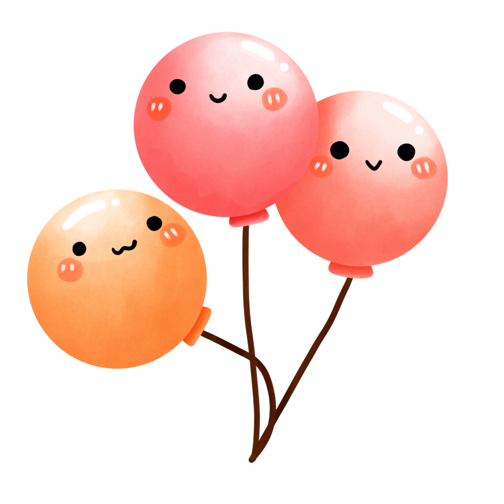 Cute colorful balloon png