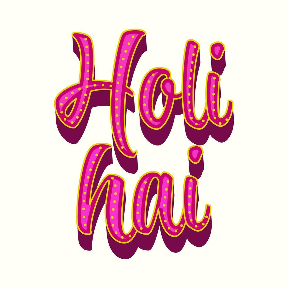 rosado y amarillo holi hai es holi marquesina texto antecedentes vector