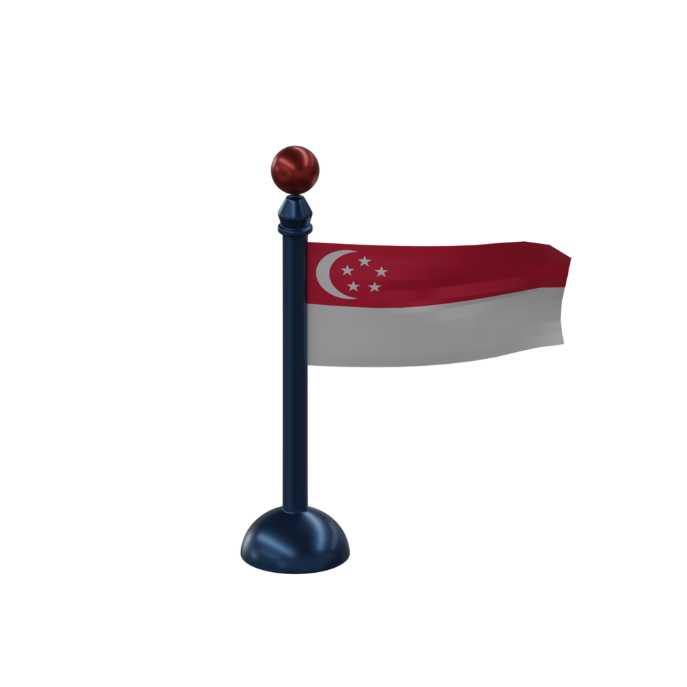 3d rendered singapore table flag perfect for design project png