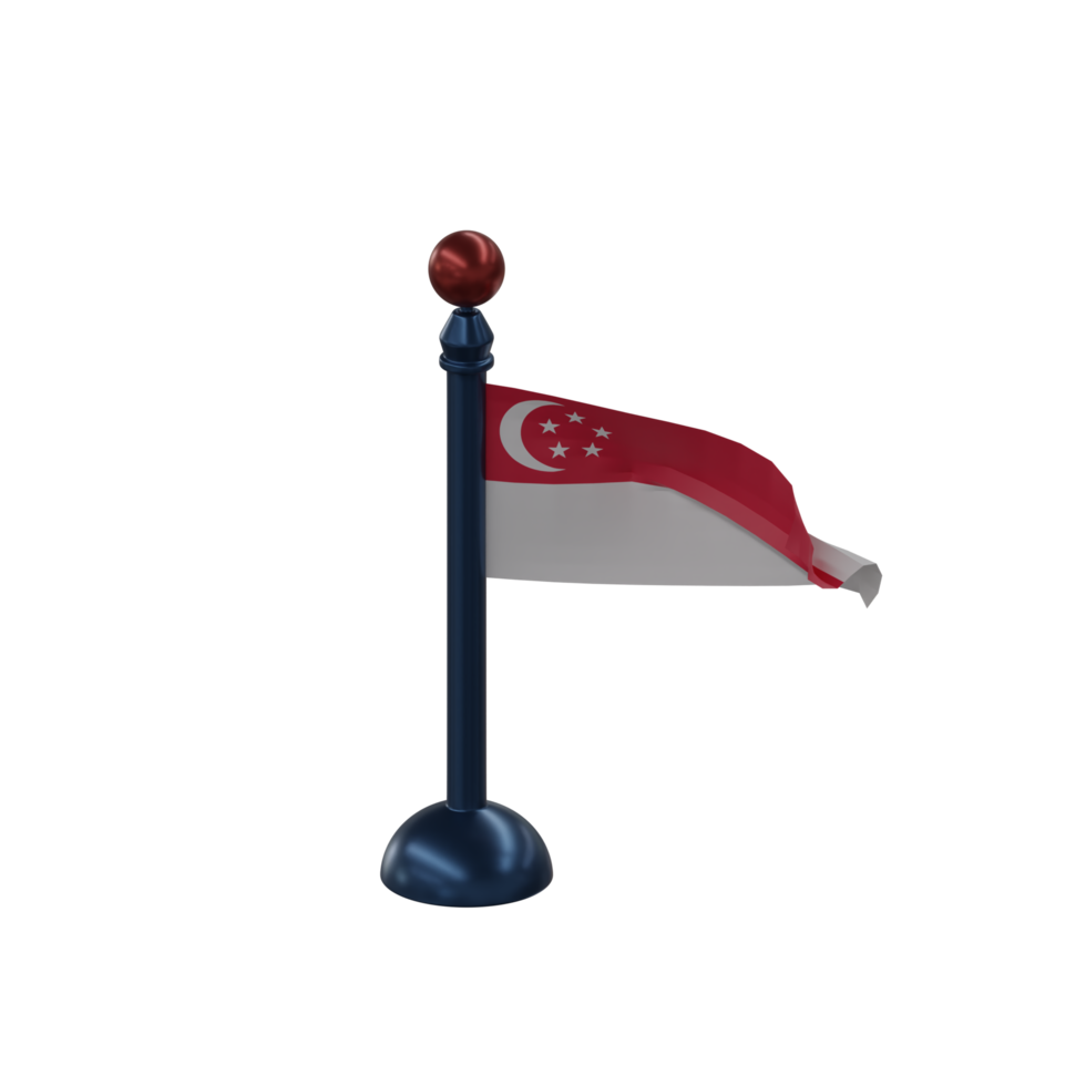 3d gerendert Singapur Tabelle Flagge perfekt zum Design Projekt png