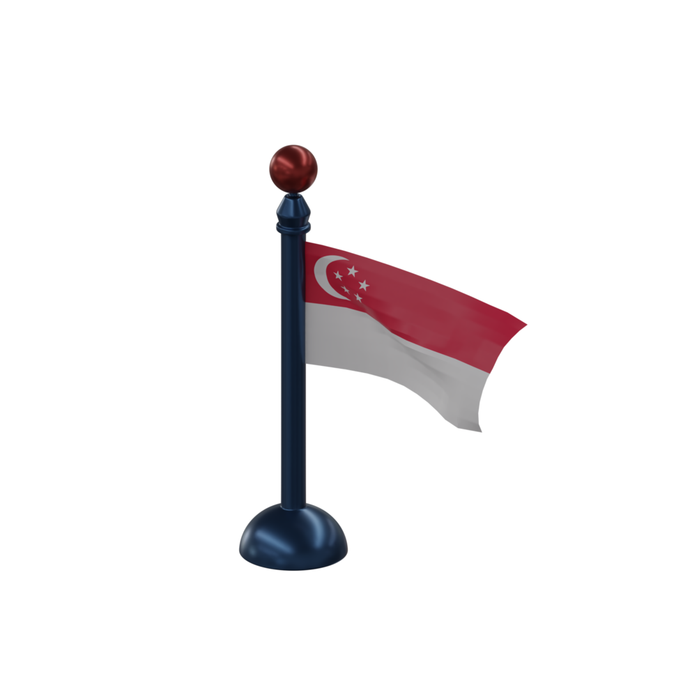 3d rendered singapore table flag perfect for design project png