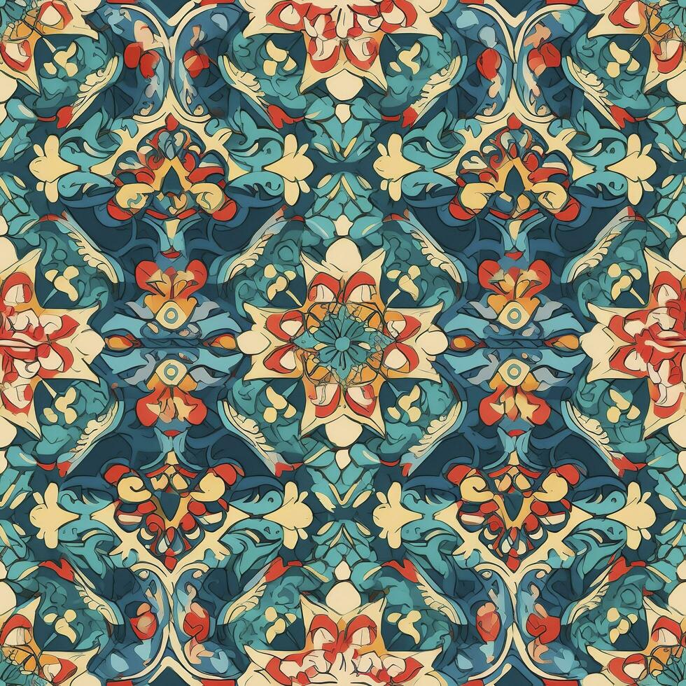 specify Pattern Painting,  abstract watercolor patterns, and seamless patterns. Modern stylish abstract texture. Seamless pattern with hand drawn, generate ai photo