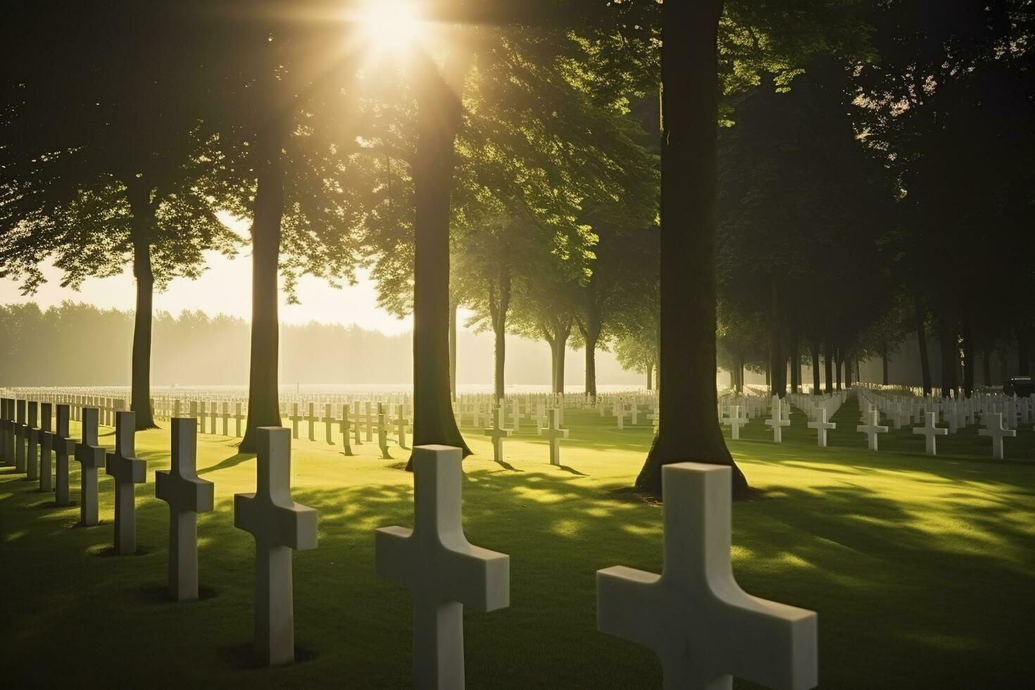 national cemetery, generate ai photo