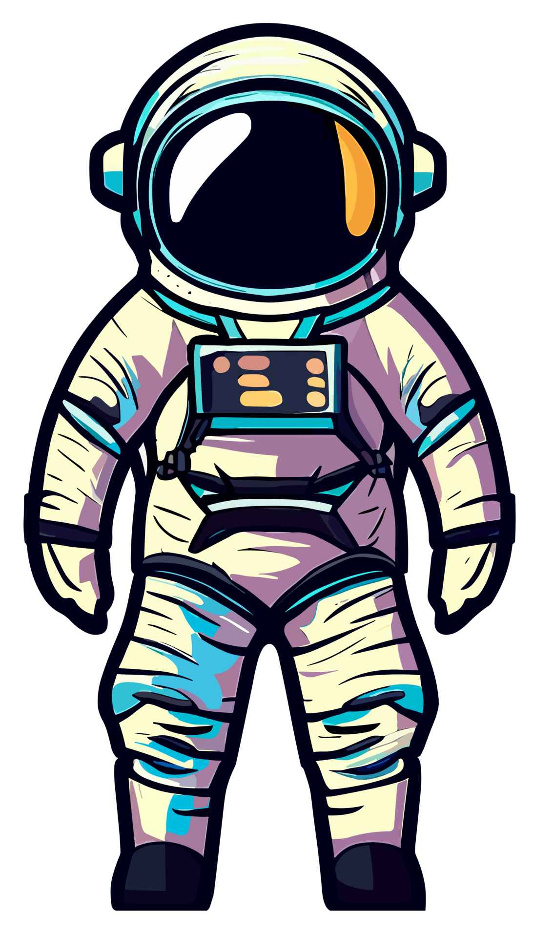 Astronaut isolated. Cartoon illustration style. AI generated 24483606 PNG