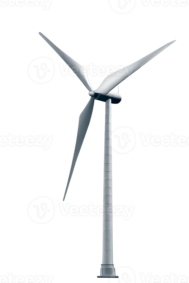 wind turbine generator geïsoleerd. ai gegenereerd png