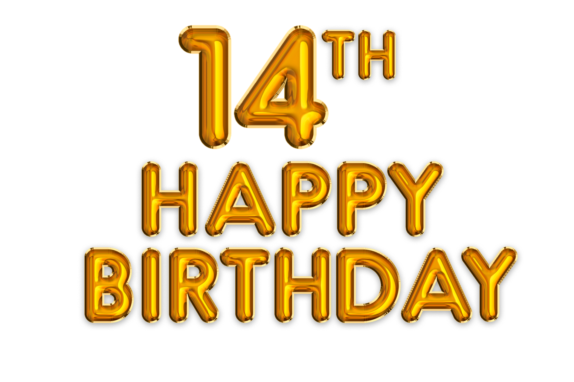 Happy 14th Birthday Gold Balloon 24483890 PNG happy-14th-birthday-gold-balloon-24483890-png
