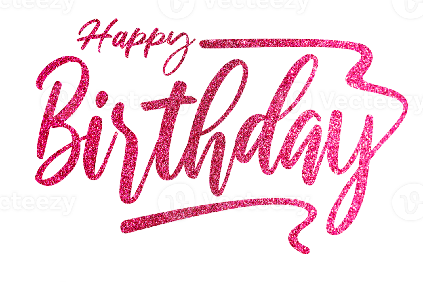 Happy Birthday Text Words Red png