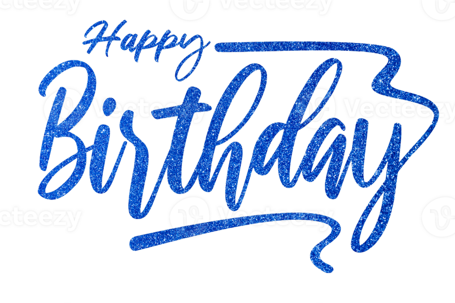 hd glücklich Geburtstag Text Wörter Blau png