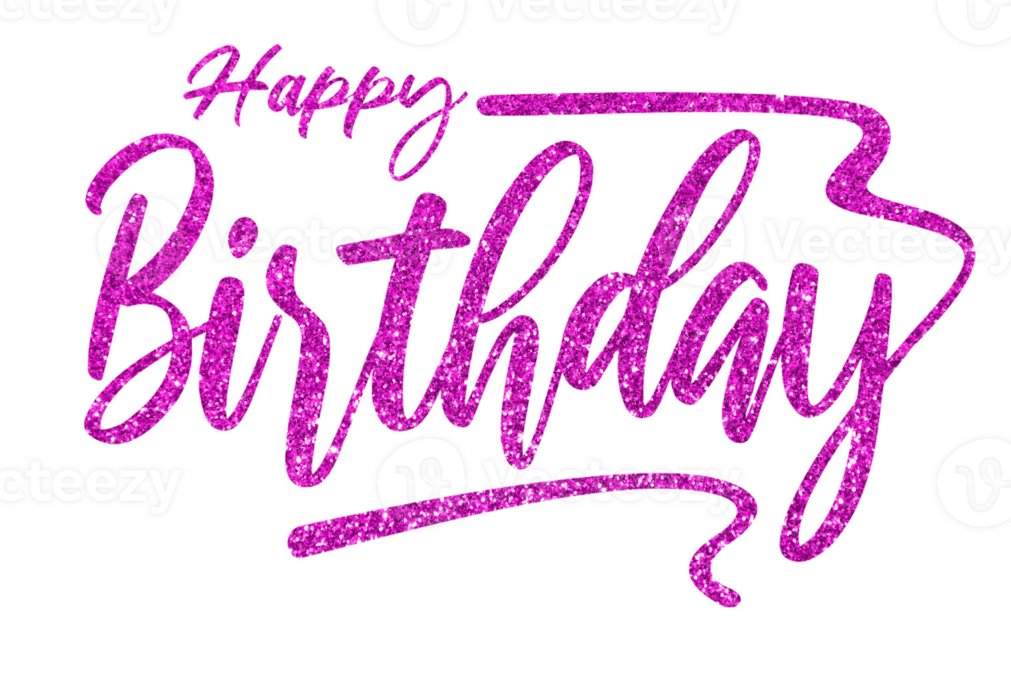 HD Happy Birthday Text Words Pink png