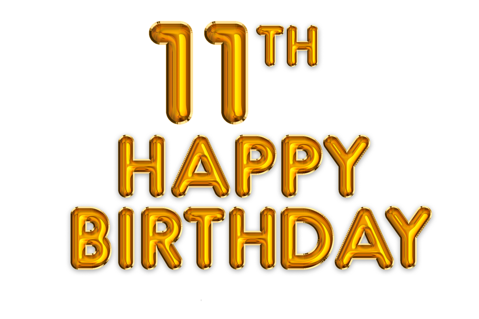 Happy 11th Birthday Gold Balloon 24483921 PNG happy-11th-birthday-gold-balloon-24483921-png