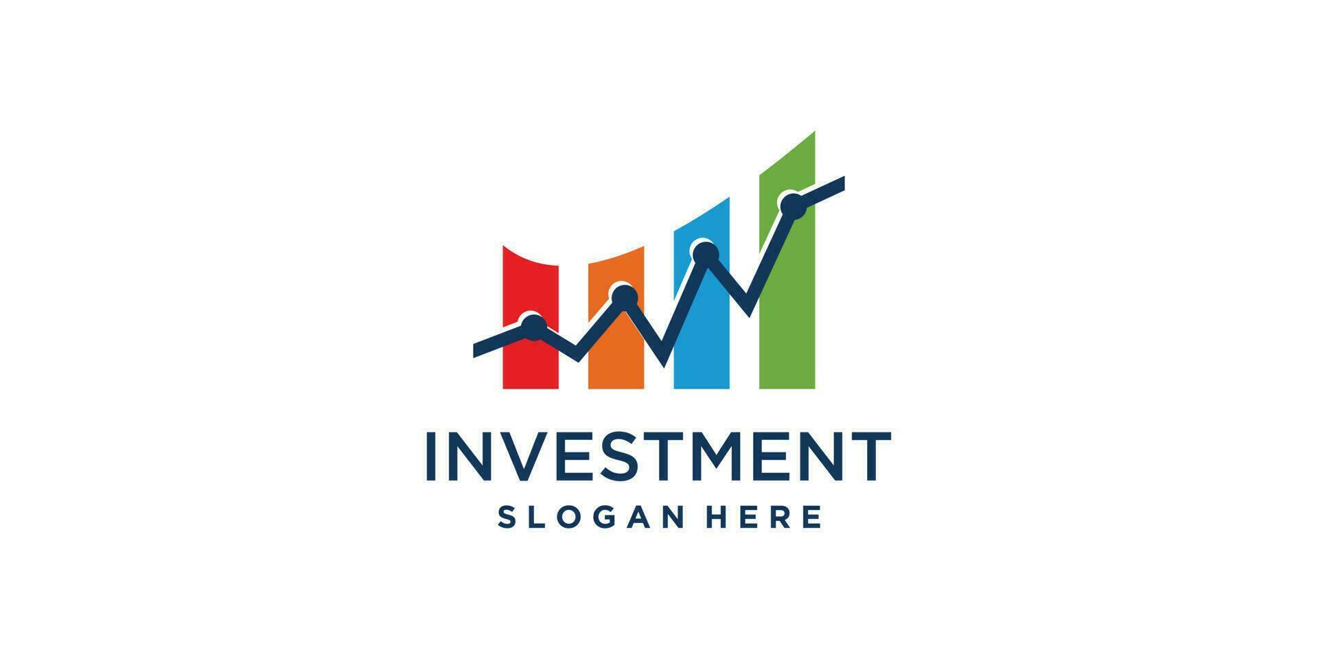 Investment logo design vector with modern style