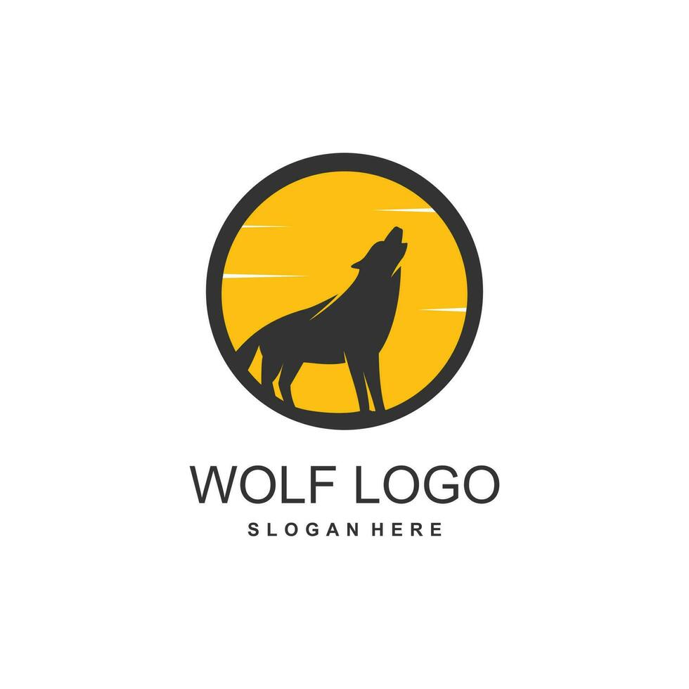 lobo logo vector idea con moderno creativo estilo