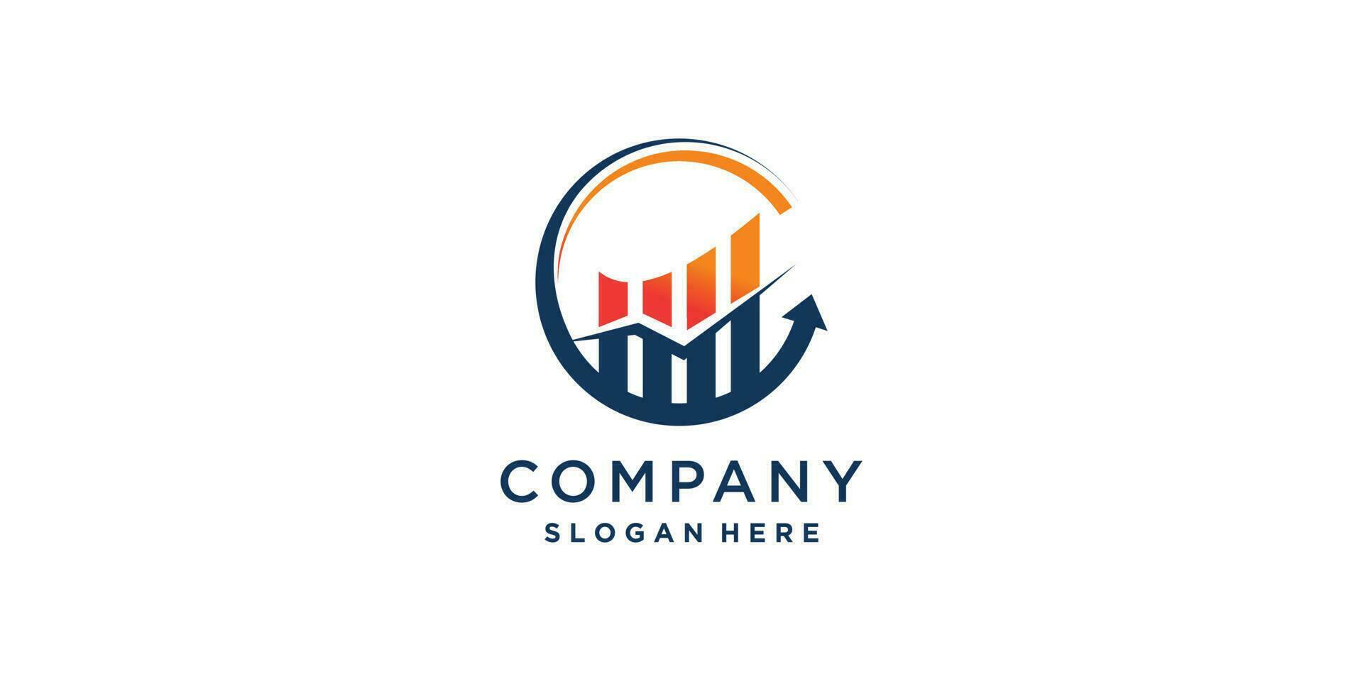 Investment logo design vector with modern style