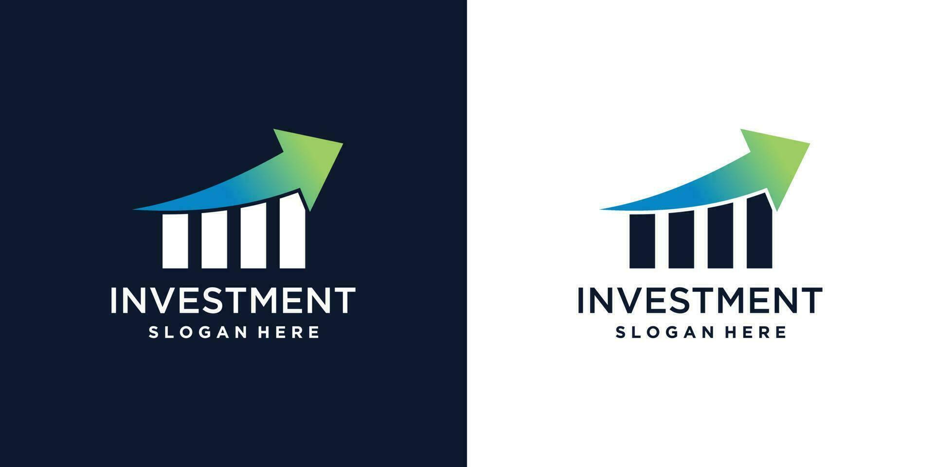 Investment logo design vector with modern style