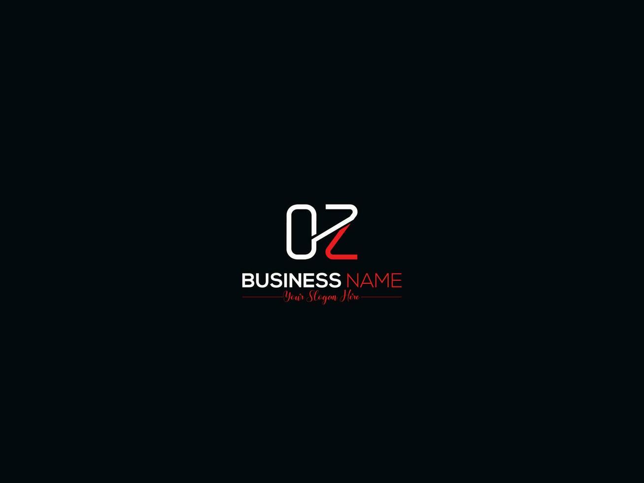 Alphabet Oz Logo Image, Minimalist OZ Initial Letter Logo vector