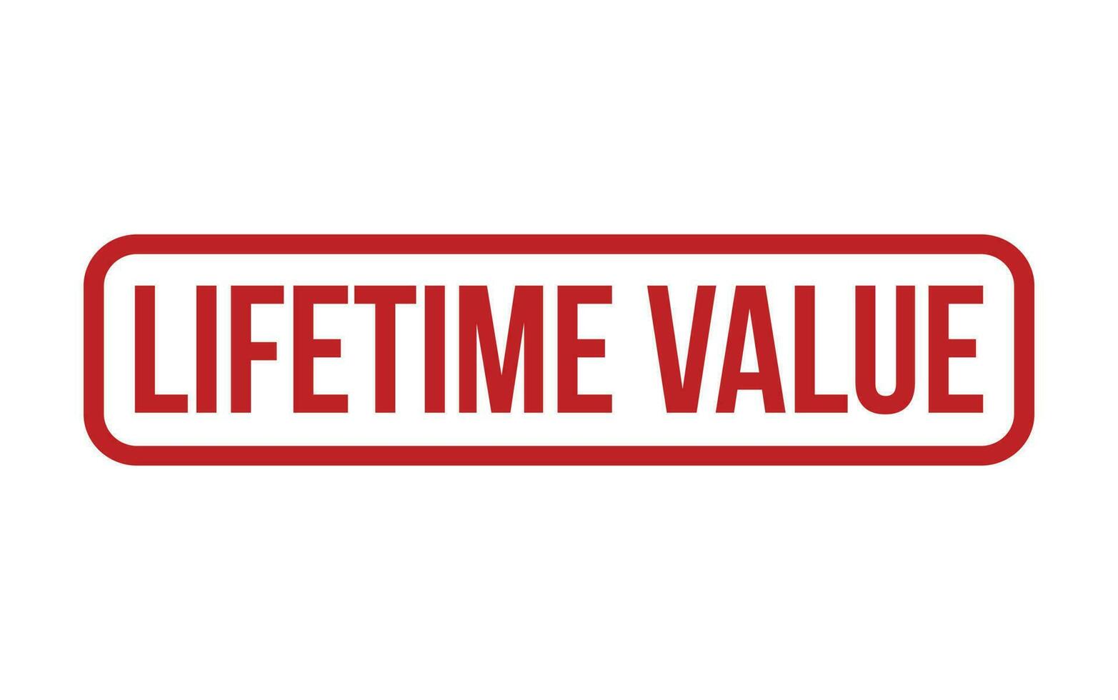 Red Lifetime Value Rubber Stamp Seal Vector