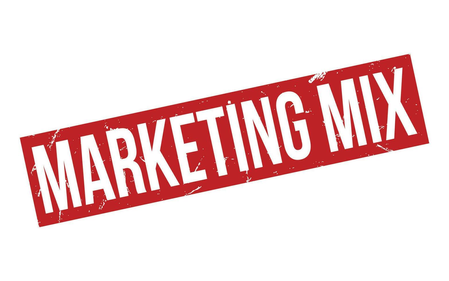 Red Marketing Mix Rubber Stamp Seal Vector
