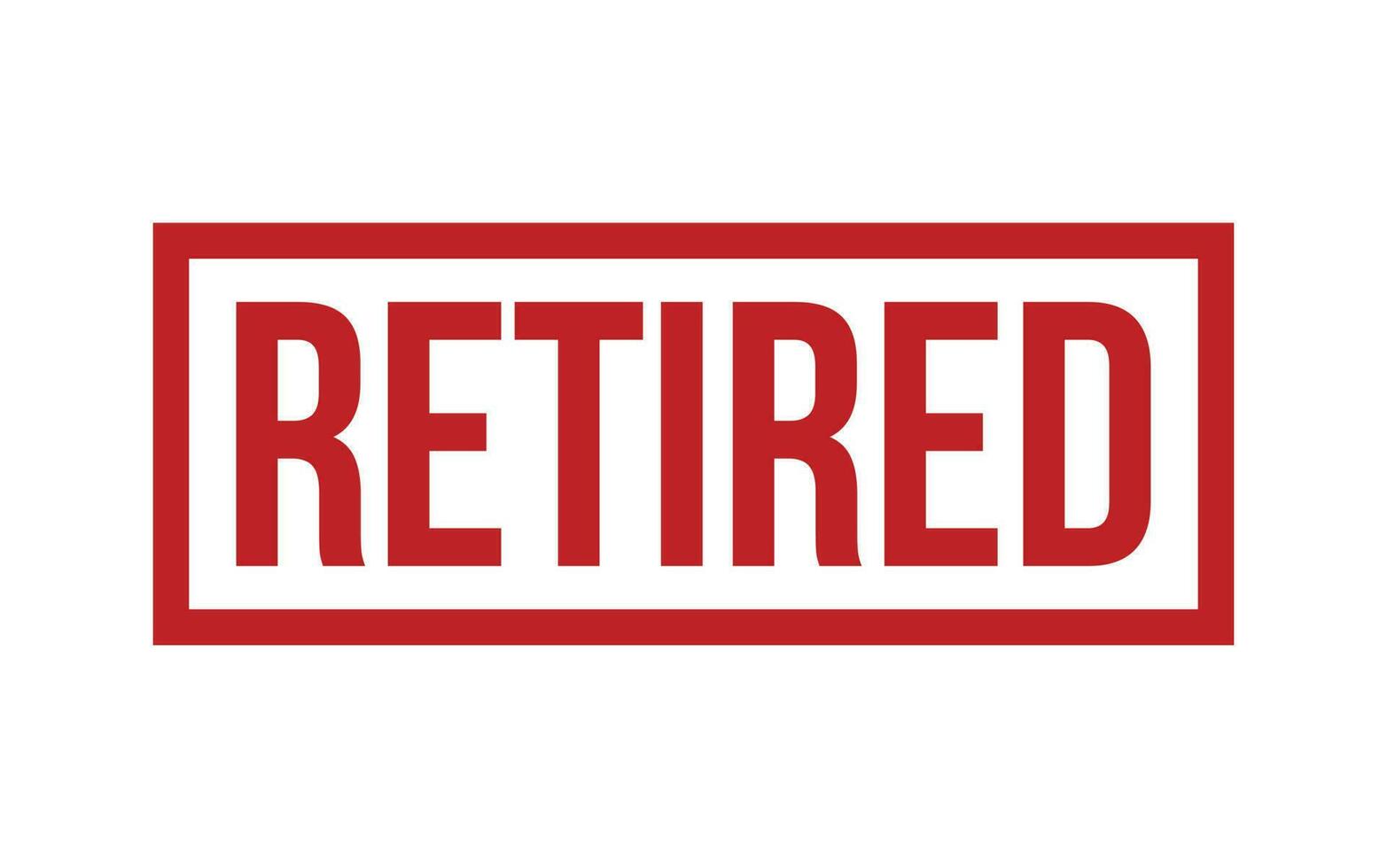 Red Retired Rubber Stamp Seal Vector
