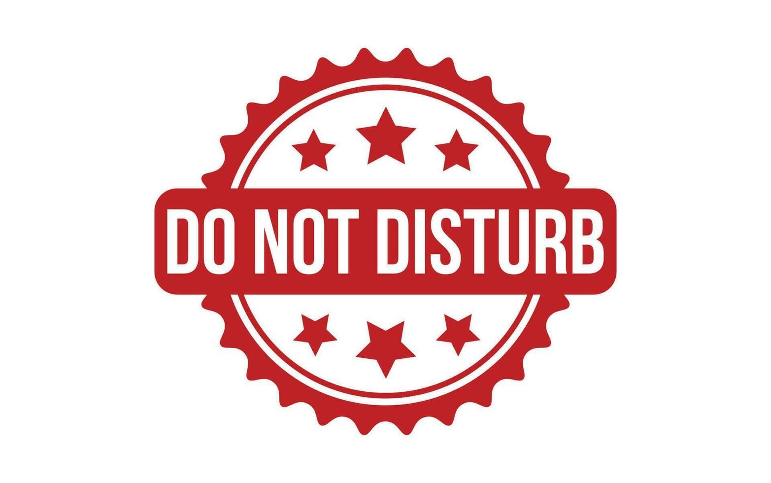 Red Do Not Disturb Rubber Stamp Seal Vector