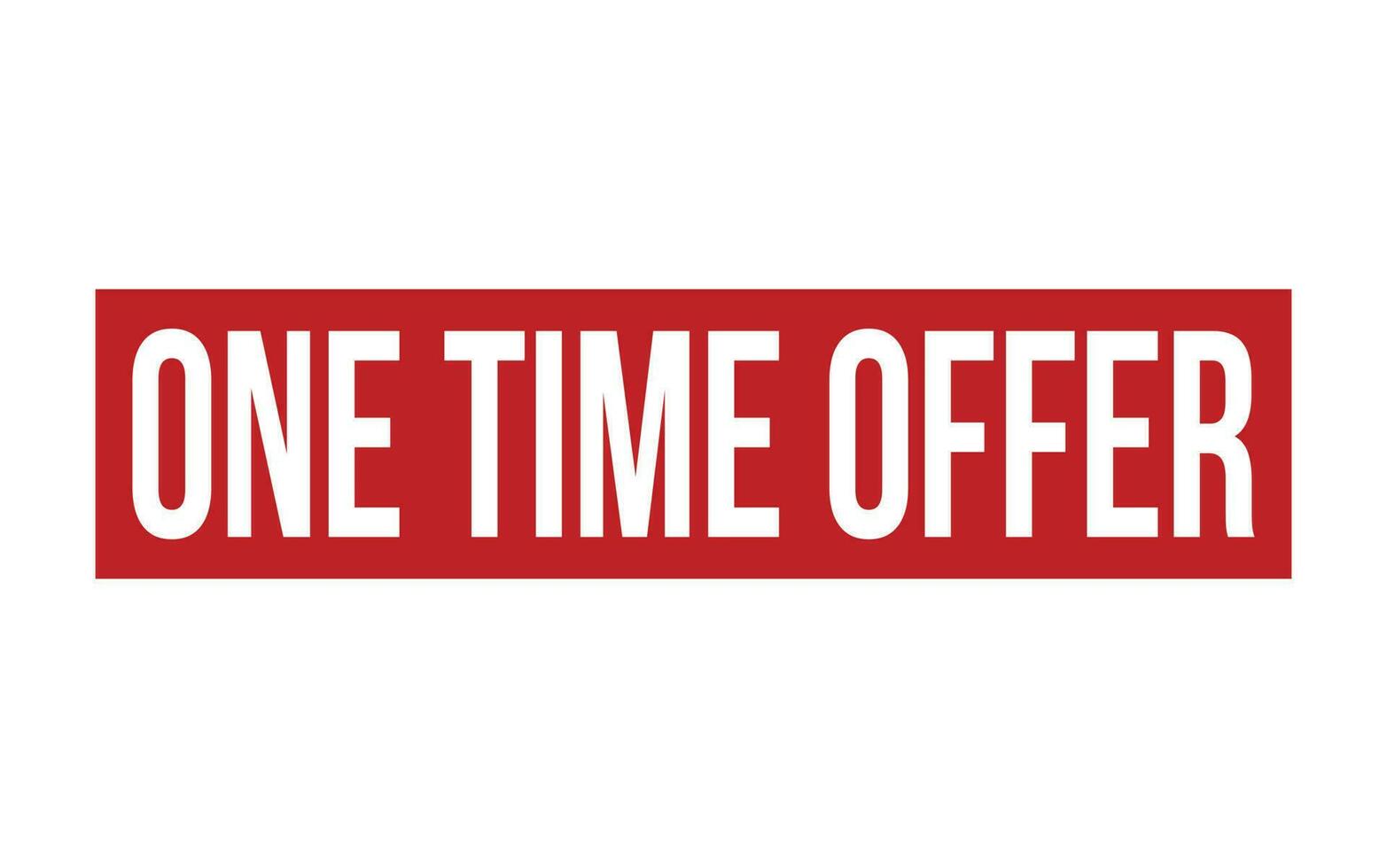 One Time Offer Rubber Stamp Seal Vector 24484309 Vector Art at Vecteezy