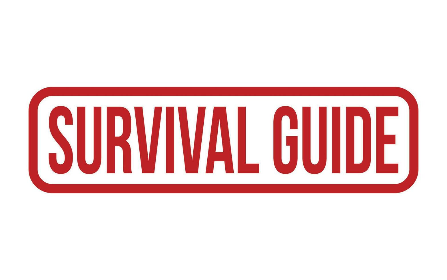 Survival Guide Rubber Stamp Seal Vector