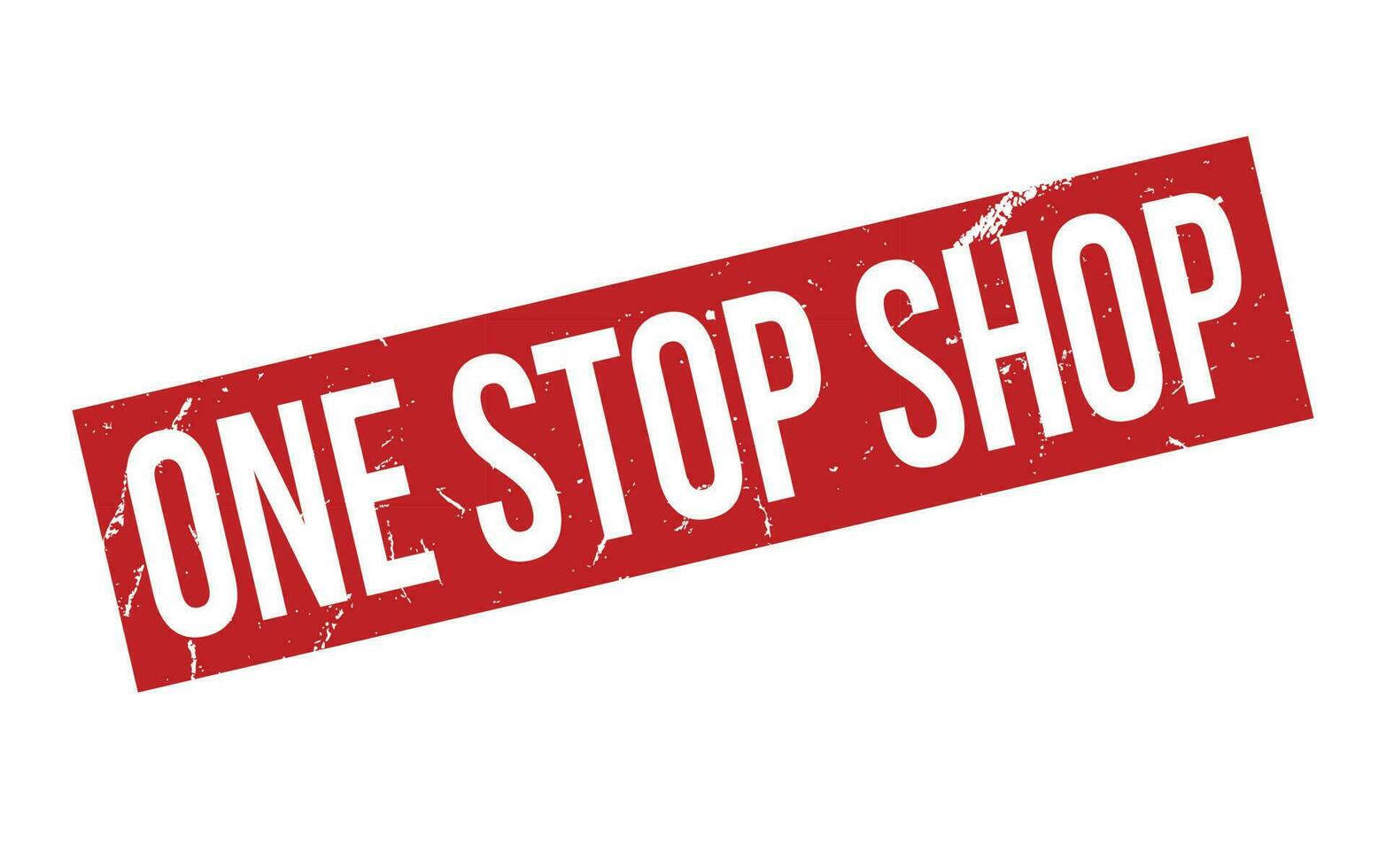Red One Stop Shop Rubber Stamp Seal Vector