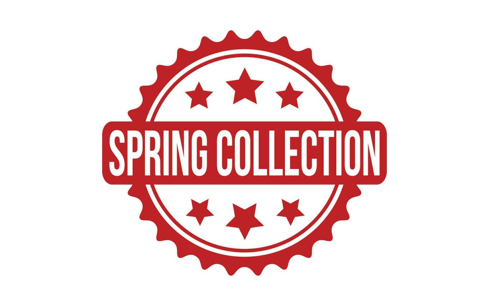 rojo primavera colección caucho sello sello vector