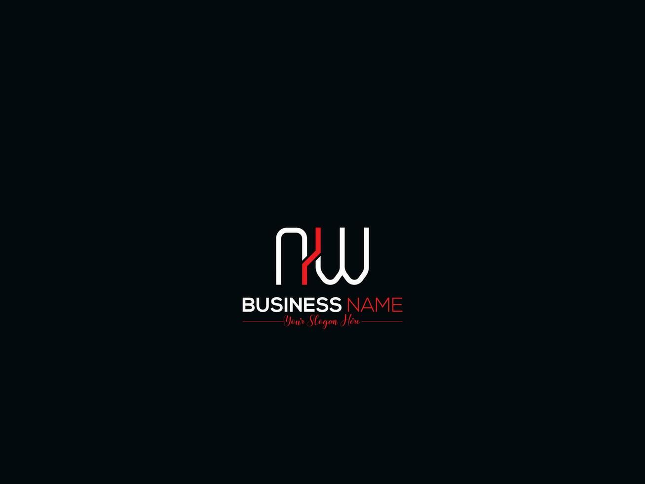 Abstract Luxury Nw Logo Image, Modern NW Minimalist Letter Logo vector