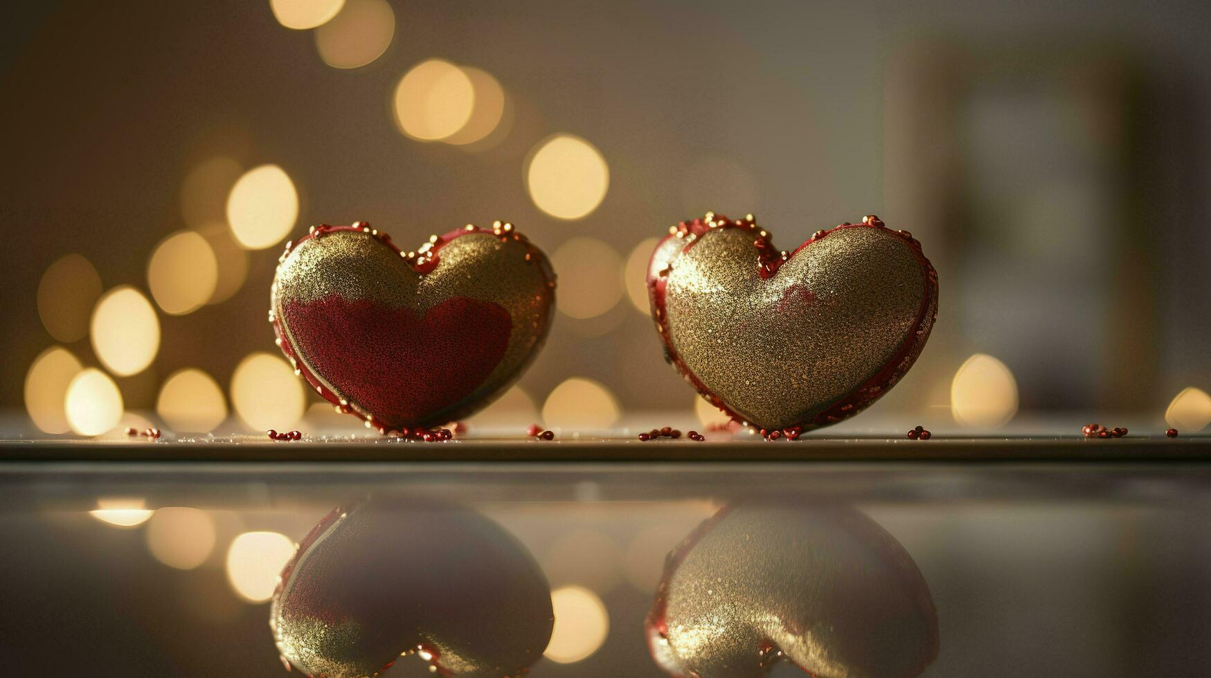 wooden heart silhouette in front of a white background, in the style of bokeh panorama, light red and crimson, romantic soft focus and ethereal light, two dimensional, generat ai photo