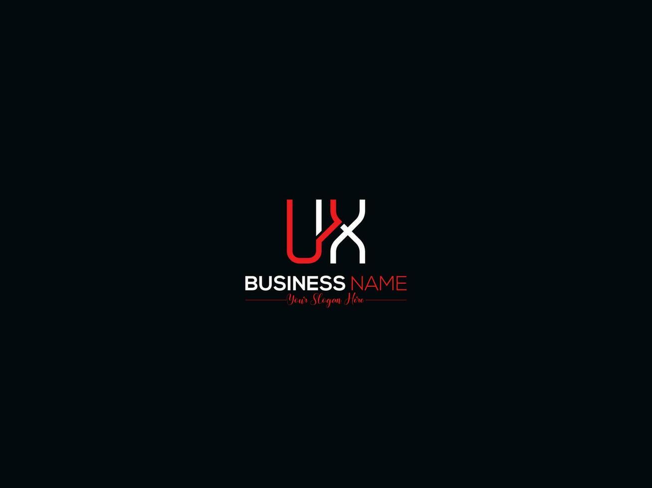 Abstract Luxury Ux Logo Icon, Creative Initial Ux xu Business Logo Icon Design vector