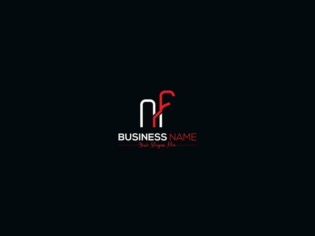 Abstract Luxury Nf Logo Image, Modern Nf Minimalist Letter Logo vector
