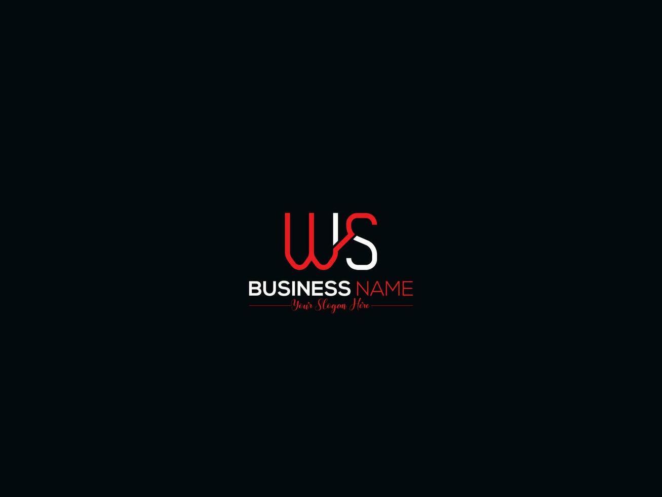 Modern Ws Logo Letter, initial Business Ws sw Logo Icon Vector