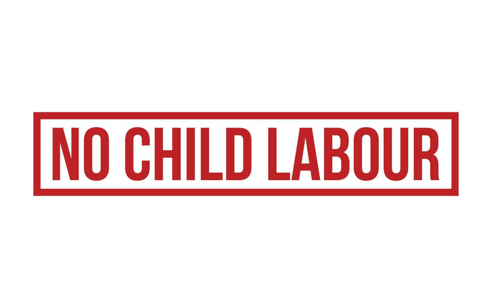 No Child Labour Rubber Stamp Seal Vector