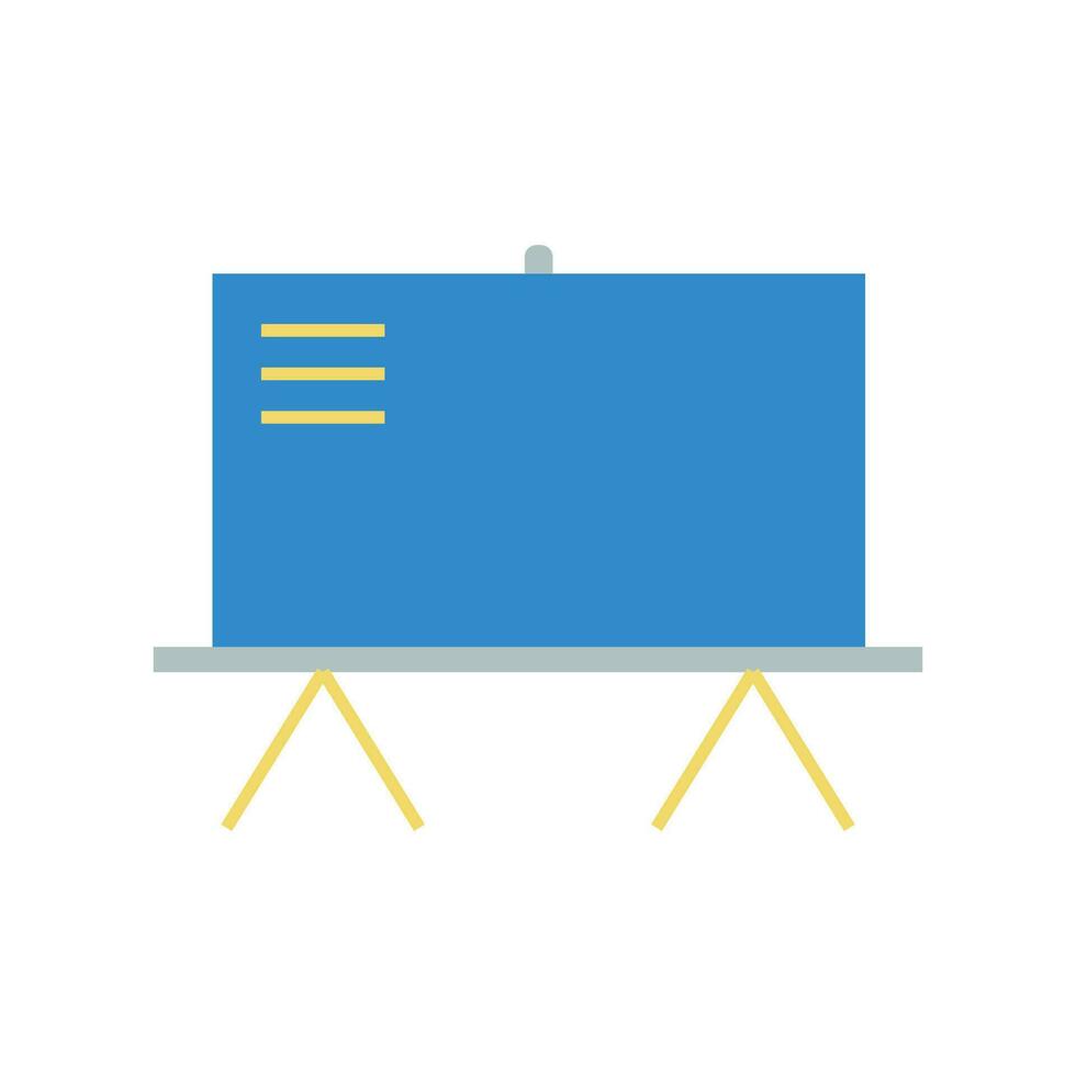 Flat Blackboard Icon Symbol Vector Illustration
