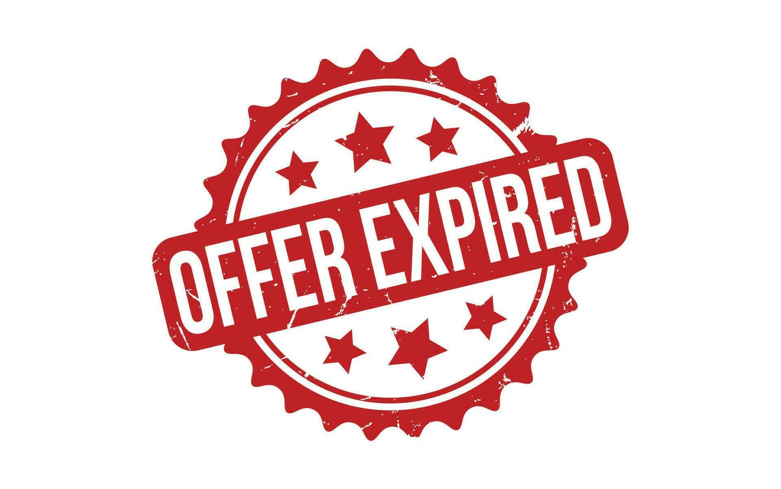 Red Offer Expired Rubber Stamp Seal Vector