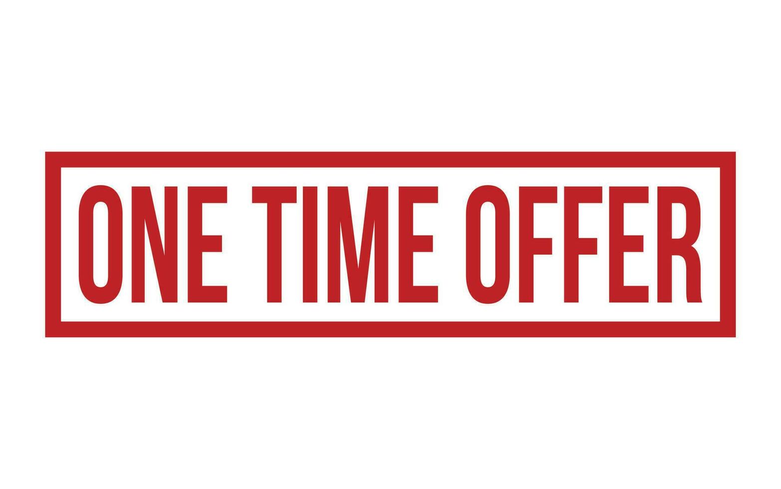 Red One Time Offer Rubber Stamp Seal Vector 24484819 Vector Art at Vecteezy