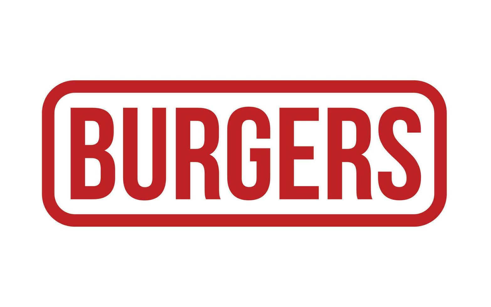 Burgers Rubber Stamp Seal Vector