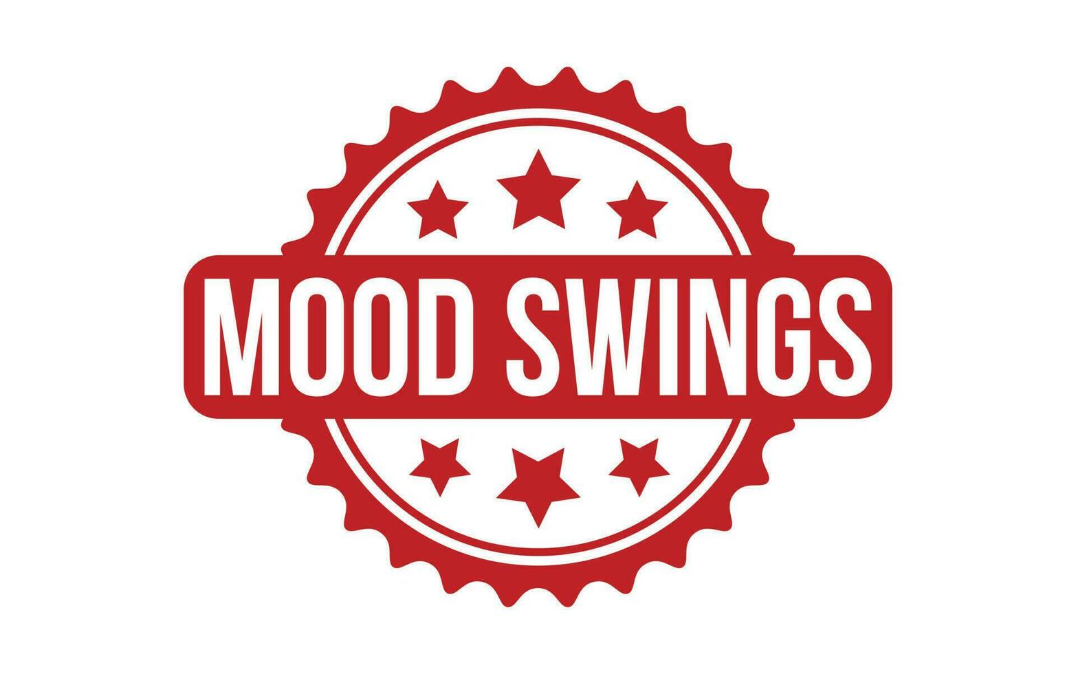 Red Mood Swings Rubber Stamp Seal Vector