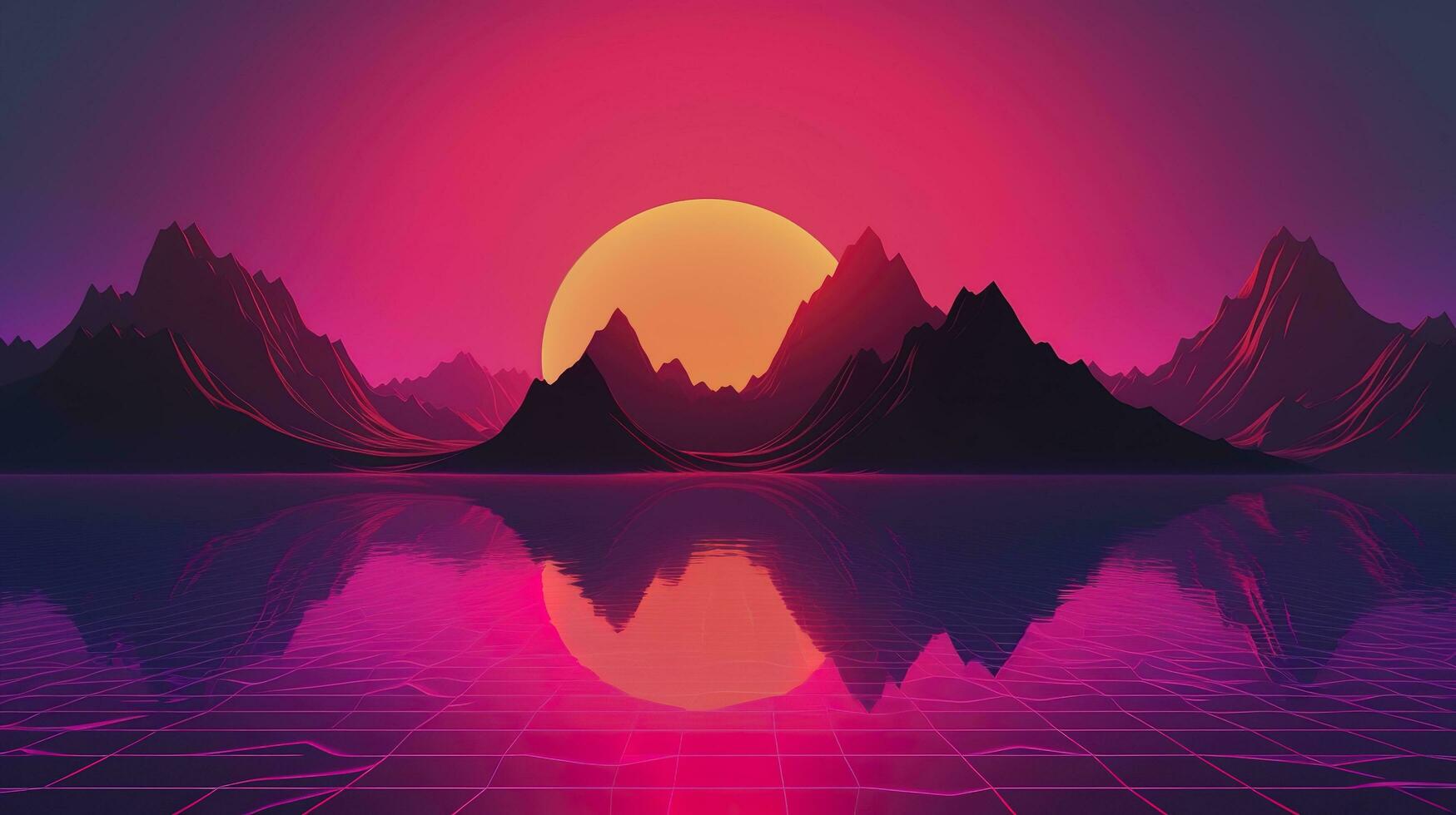 Mars purple space landscape with large planets on purple starry sky , generate ai photo