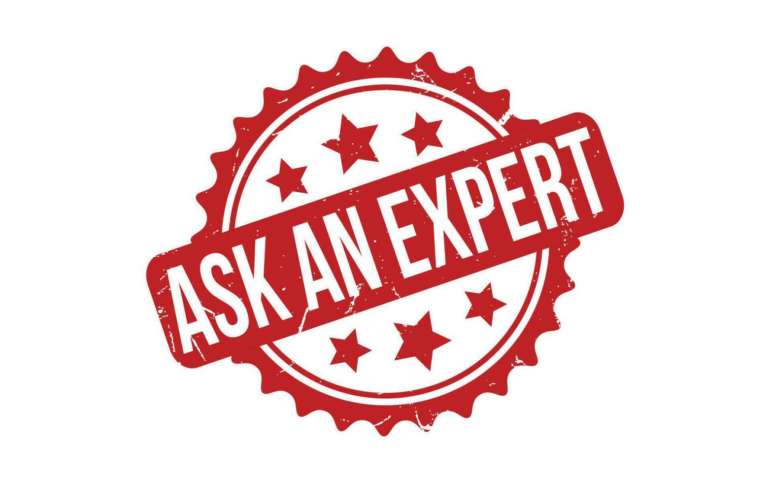 Red Ask An Expert Rubber Stamp Seal Vector