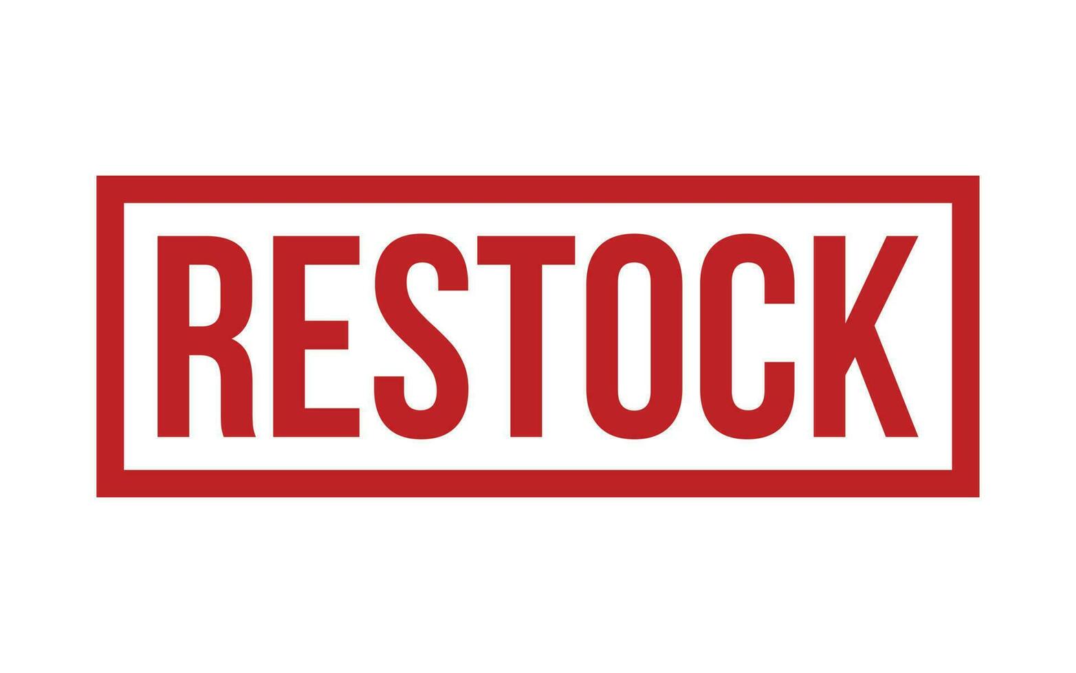 Red Restock Rubber Stamp Seal Vector