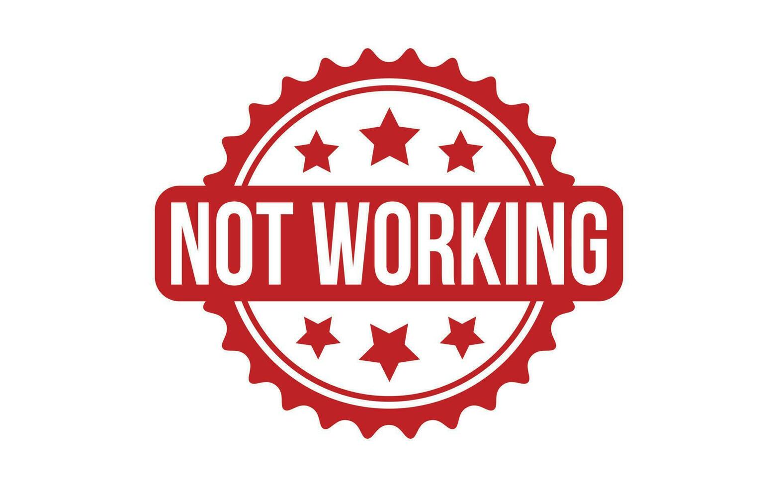 Not Working Rubber Stamp Seal Vector