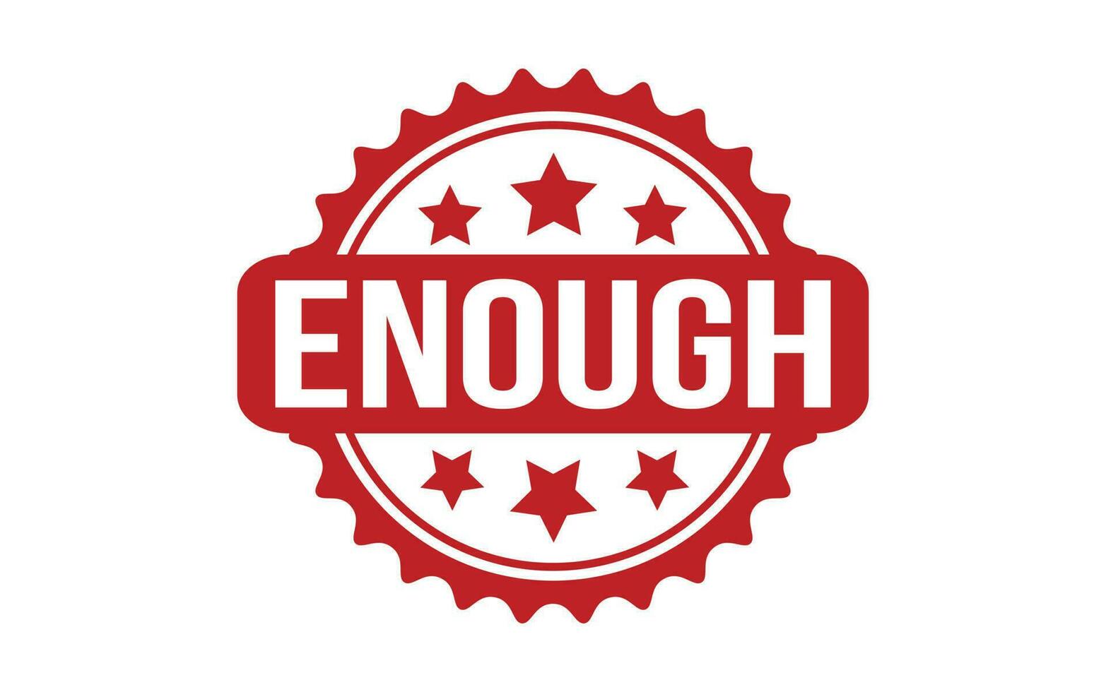 Red Enough Rubber Stamp Seal Vector