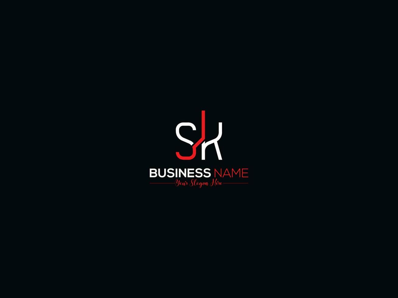 Initial Luxury Sk Logo Letter, Creative Slime Sk ks Logo Icon Design For Shop vector