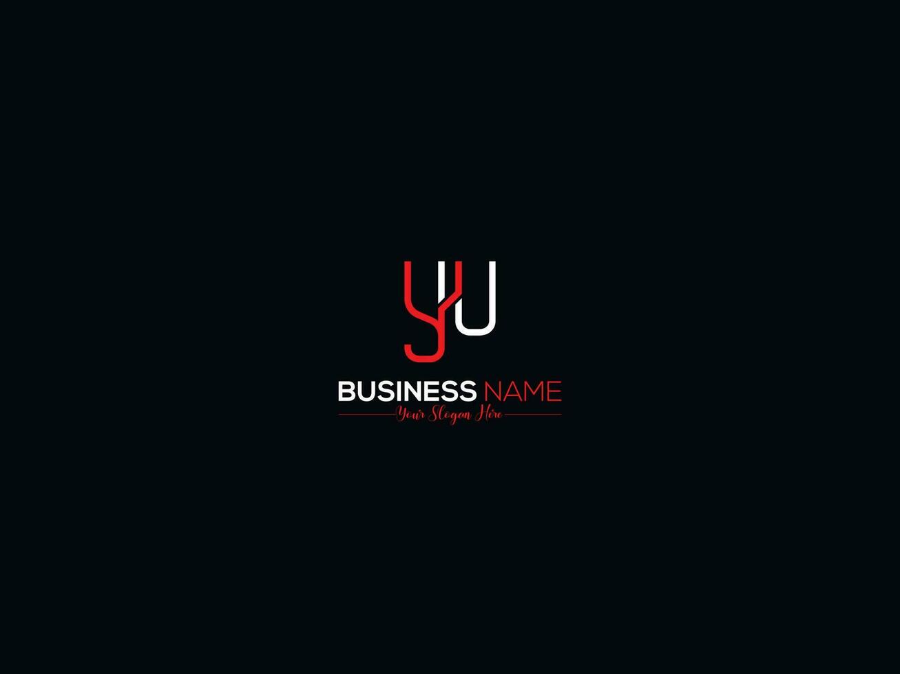 Alphabet Letter Yu uy Business Logo, Creative Yu Logo Icon Design vector