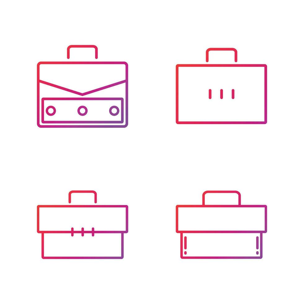 Briefcase Gradient Icon Vector Illustration